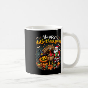 Caneca De Café Feliz Hallothanksmas Feliz de Dia das Bruxas