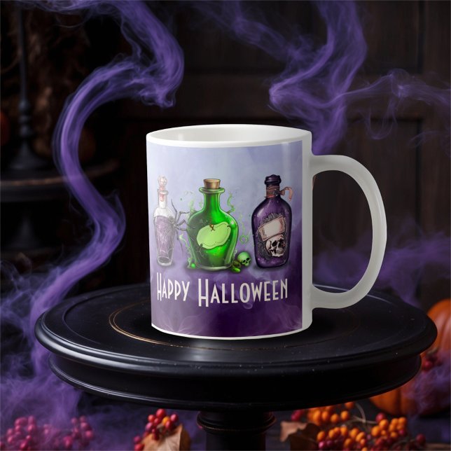 Caneca De Café Feliz Halloween Apothecary Jar (Criador carregado)
