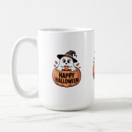 Caneca De Café Feliz Halloween Caffeine Ghost