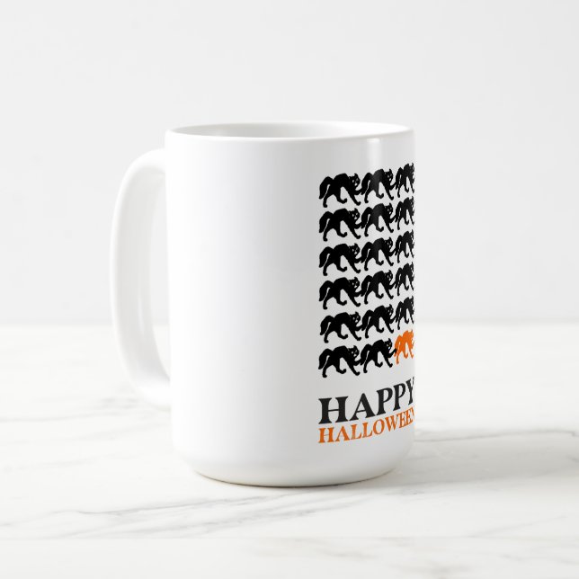 CANECA DE CAFÉ FELIZ HALLOWEEN CAT (Frente Esquerda)