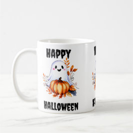 Caneca De Café Feliz Halloween Cute Ghost Mug