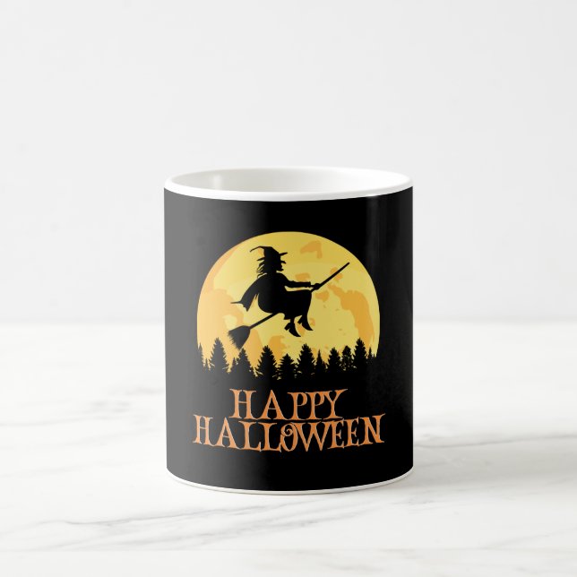 Caneca De Café Feliz Halloween Engraçado Caráter Assustador (Centro)