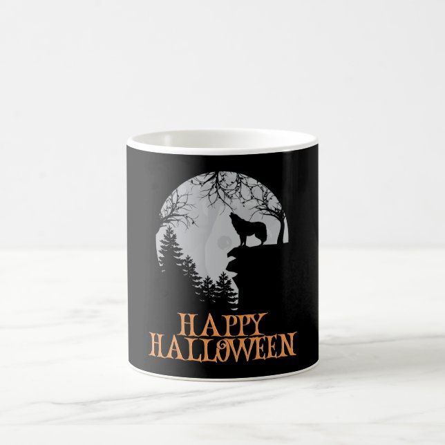 Caneca De Café Feliz Halloween Engraçado Caráter Assustador (Centro)