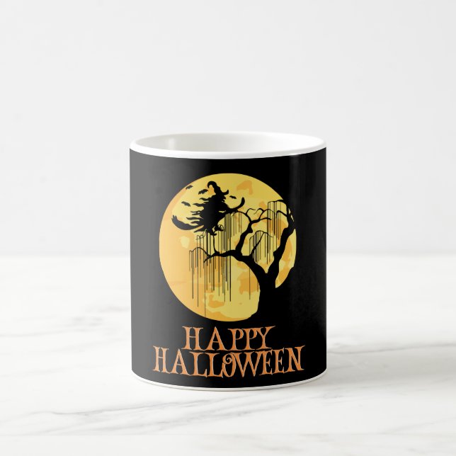 Caneca De Café Feliz Halloween Engraçado Caráter Assustador (Centro)