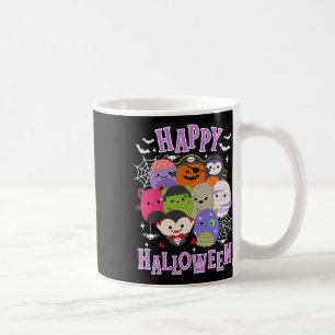 Caneca De Café Feliz Halloween Esquadrão Mallow Dando Presentes B