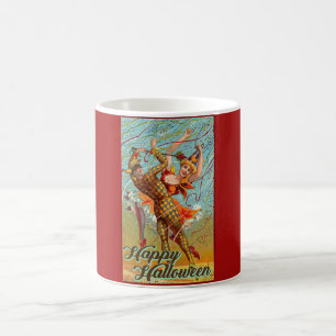 Caneca De Café Feliz Halloween Retro Poster