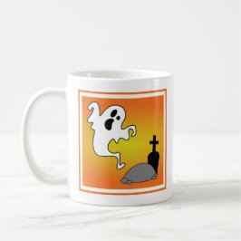 Caneca De Café Feliz Halloween Spookie, Fantasma Grave Graveyard