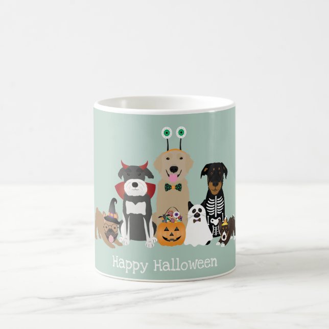Caneca De Café Feliz Halloween Spooky Figurinos De Pet (Centro)