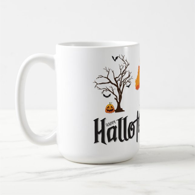 Caneca De Café Feliz HallowObrigadoMas Mug (Esquerda)