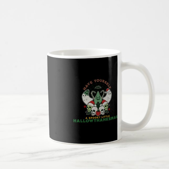 Caneca De Café Feliz HallowObrigadoMas Natal F (Direita)