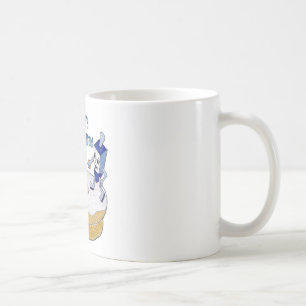 Caneca De Café Feliz Hanukkah Dreidels Dançantes Donut de Geléia