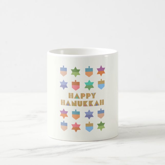 Caneca De Café Feliz Hanukkah Sonhos e Estrelas (Centro)