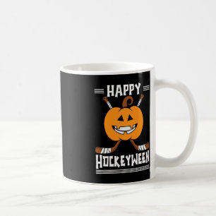 Caneca De Café Feliz Hockeybetween Halloween Ice Player and H