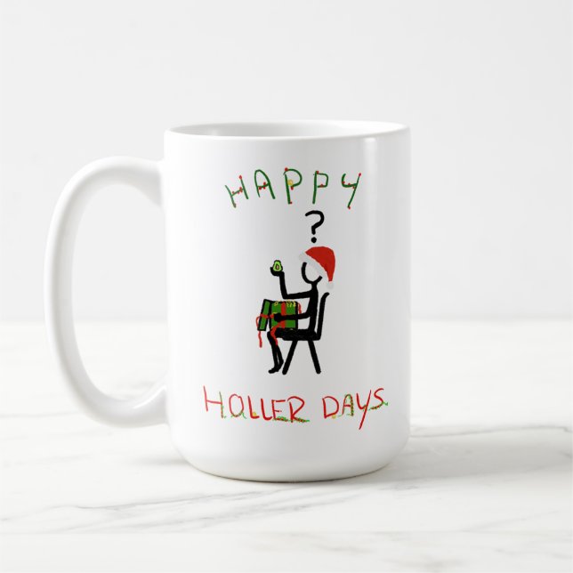 Caneca De Café Feliz Holerday 6 - presente de Natal de abacate. (Esquerda)