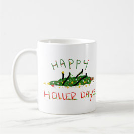 Caneca De Café Feliz Holerdays 1 - Ó árvore de Natal.