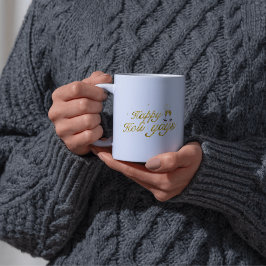 Caneca De Café Feliz Holi-Yays! Design de Celebração Festiva