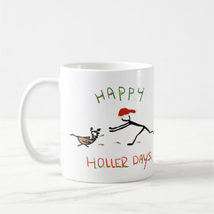 Caneca De Café Feliz Hollerdays 3 - perseguindo um peru.