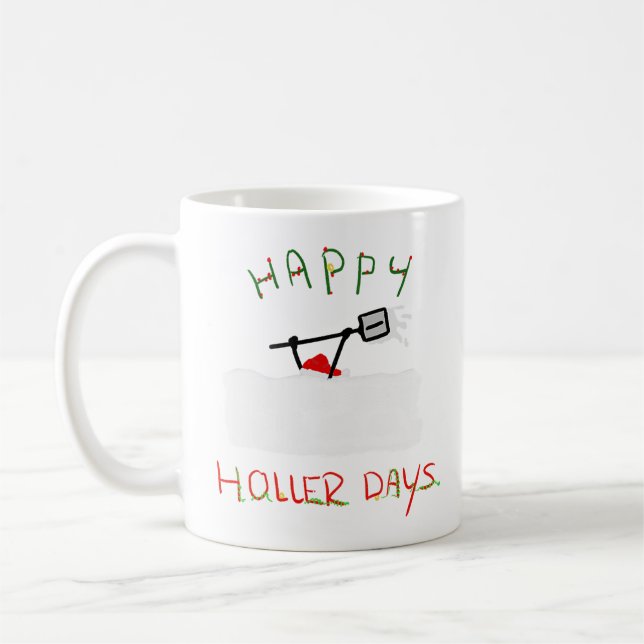 Caneca De Café Feliz Hollerdays 5 - Neve de enrolar. (Esquerda)