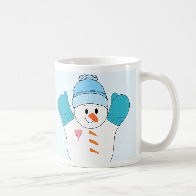 Caneca De Café Feliz Homem de Neve (Direita)