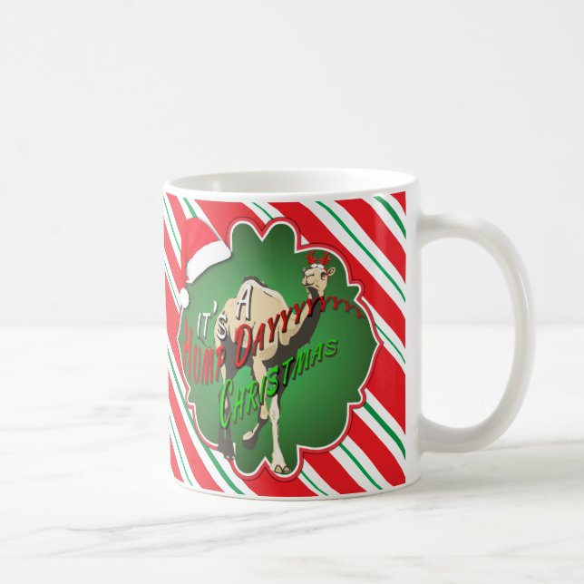 Caneca De Café Feliz Hump Day Camel Christmas HO HO (Direita)