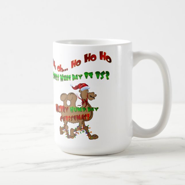 Caneca De Café Feliz Hump Day Camel Christmas HO HO (Direita)