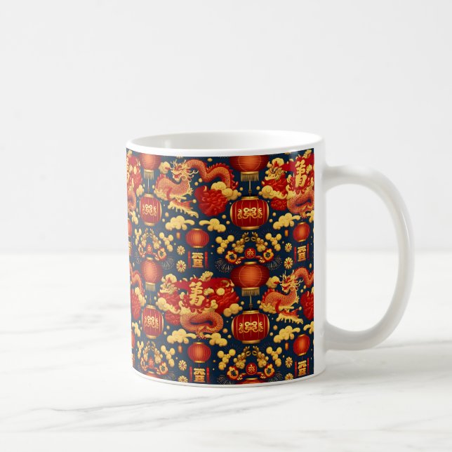 Caneca De Café Feliz Ideia de Ano Novo Chinês (Direita)