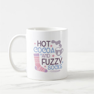 Caneca De Café Feliz Inverno Quente De Cacau E Meias Felpudos