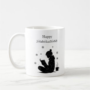 Caneca De Café Feliz Jolabokaflod – Enchente de Livros Islandesa