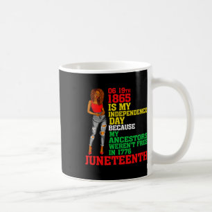 Caneca De Café Feliz Juneteenth É Meu Dia Da Independência Preto