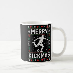 Caneca De Café Feliz Kickmas Natal Divertido Futebol Xmas 