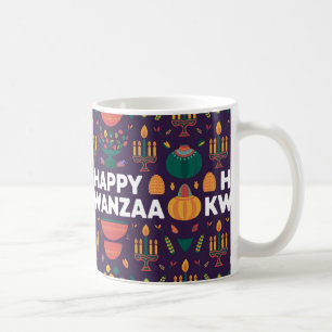 Caneca De Café Feliz Kwanzaa Ideia do Presente