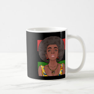 Caneca De Café Feliz Kwanzaa Pan African Flag Mulher Negra Sete P