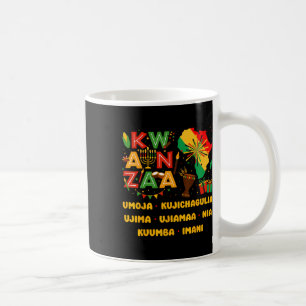 Caneca De Café Feliz Kwanzaa Sete Princípios De Homens Kwanzaa