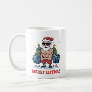 Caneca De Café Feliz Levantamento de Natal Levantamento de Peso P