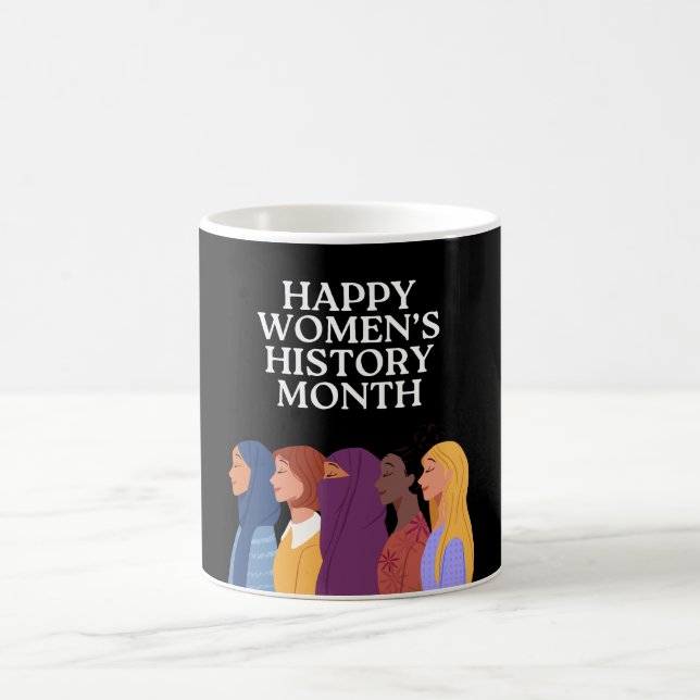 Caneca De Café Feliz Mês da História das Mulheres (Centro)