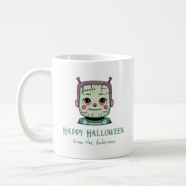 Caneca De Café Feliz Monstro das Halloween (Esquerda)