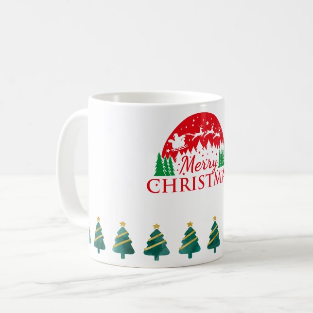 Caneca De Café Feliz Natal (Frente Esquerda)