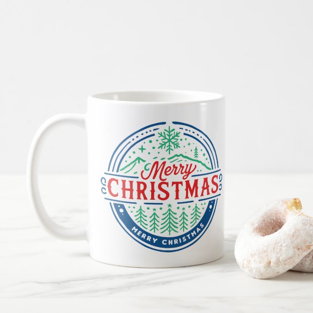 Caneca De Café Feliz Natal 2 (Com Donut)