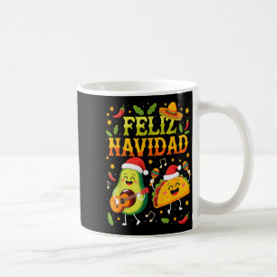 Caneca De Café Feliz Natal Abacate Tacos Mexicano Natal Divertido
