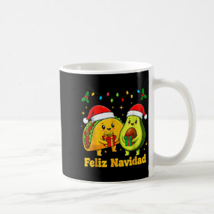 Caneca De Café Feliz Natal Abacate Tacos Mexicano Natal Família M