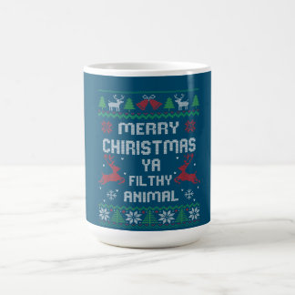 Caneca De Café Feliz Natal Animal Sujo Excelente Ya