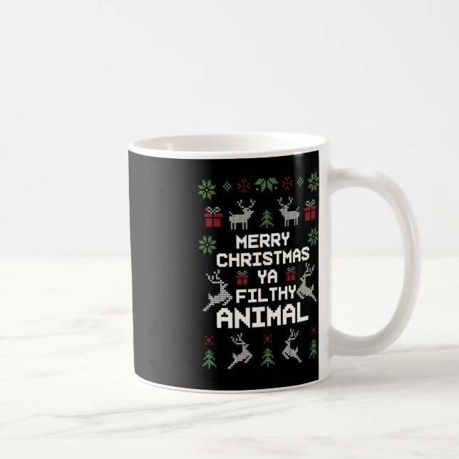 Caneca De Café Feliz Natal Animal Sujo Ya (Direita)