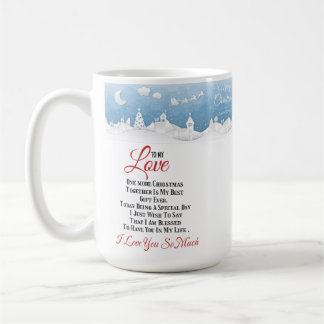 Caneca De Café Feliz Natal ao Meu Amor,Presente de Natal