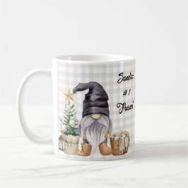Caneca De Café Feliz Natal Aquarela Farmhouse Gnomo