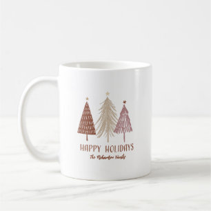 Caneca De Café Feliz Natal Árvore de Natal Personalizada