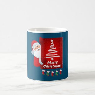 Caneca De Café Feliz Natal Árvore do Pai Natal Stokings X-mas