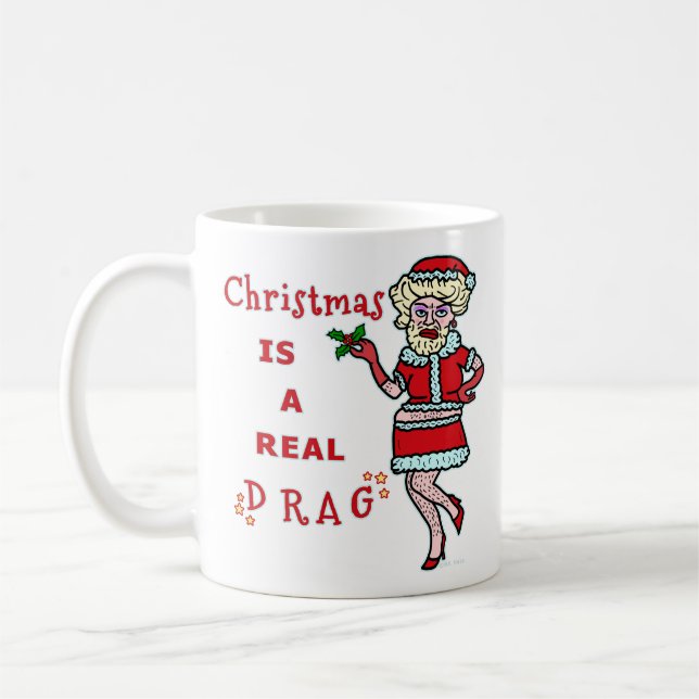 Caneca De Café Feliz Natal Bah Humbug Papais noeis na Dragagem (Esquerda)