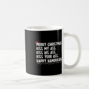 Caneca De Café Feliz Natal Beija Meu Feliz Chanucá