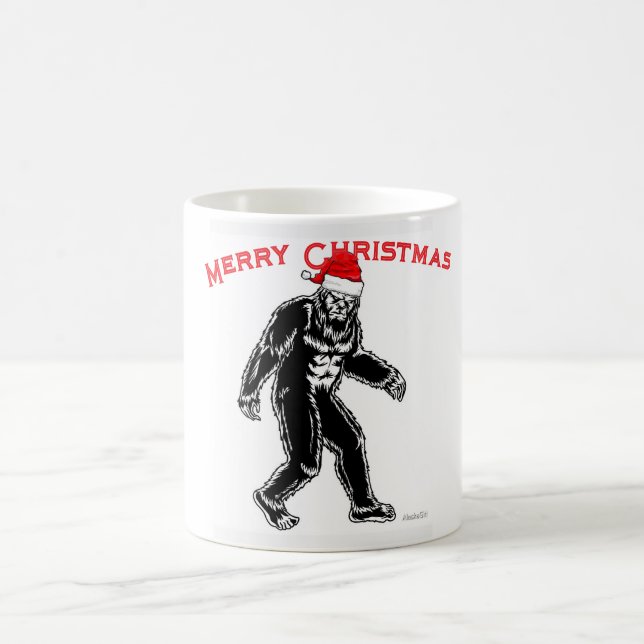 Caneca De Café Feliz Natal Bigfoot Sasquatch Yeti (Centro)