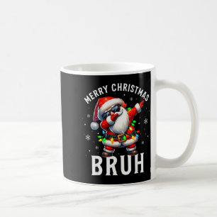 Caneca De Café Feliz Natal Bruh Divertido Papai Noel Retro Homens
